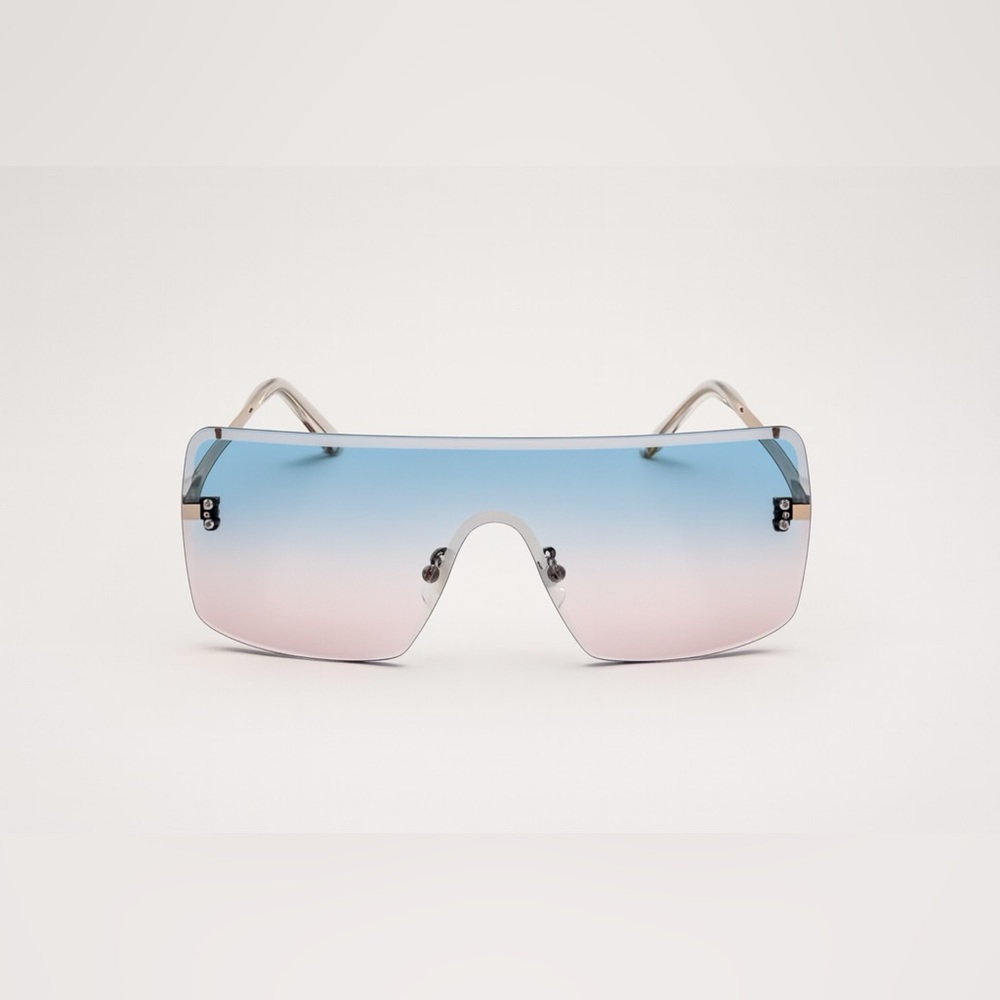 Aldo Oversized Shield Sunglasses – Clear Transparent Fashion Shades